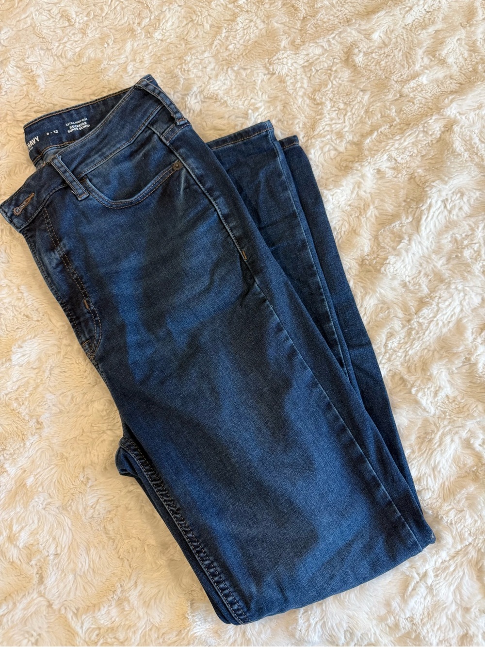 Old Navy Women's High Rise Dark Blue Skinny Jeans
